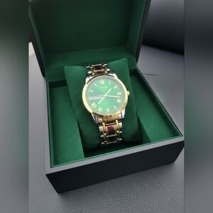 Elegant Green and Gold Watch - Unbranded